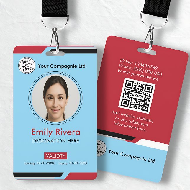 Blue Professional Company ID Card Badge ID Badge (Blue Professional Company ID Card Badge)