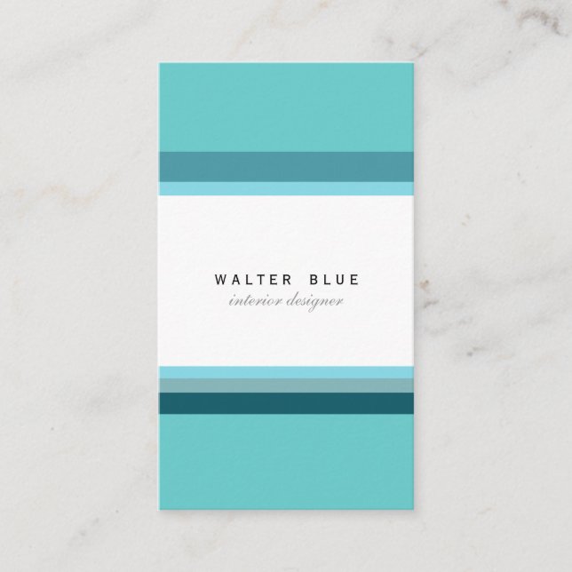 Blue professional corporate elegant modern simple business card (Front)