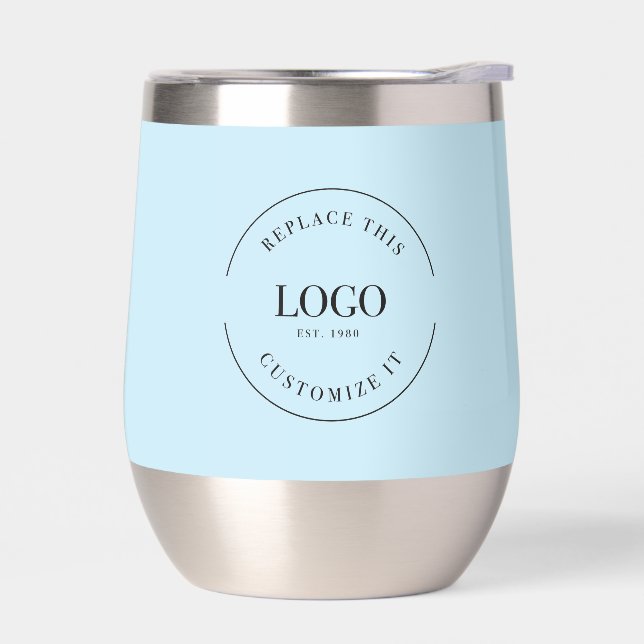 Blue Professional Custom Business logo Simple  (Left)