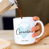 Blue Promoted to Grandma Heart Baby Boy