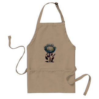 Blue protea, flower tropical protea illustration standard apron