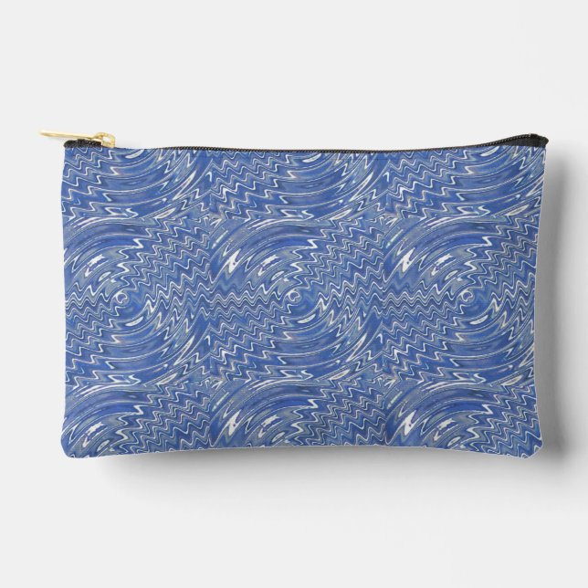  Blue psychedelic accessory bag (Front)