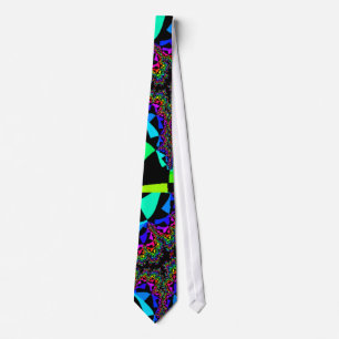 Blue Psychedelic Fractal Quasar Tie