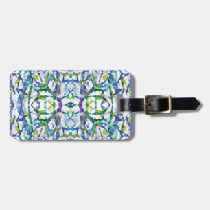Blue Psychedelic Pattern Luggage Tag