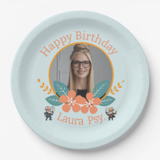 Blue Psychology Editable Photo Frame Dual Freud Ca Paper Plate