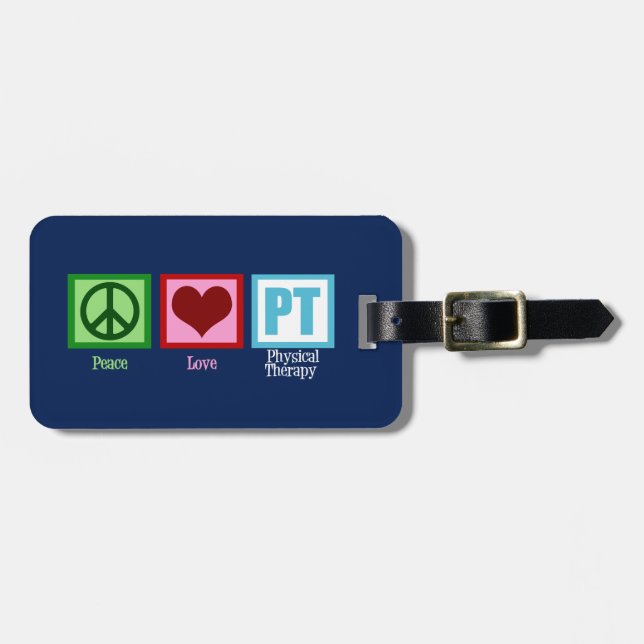 Blue PT Luggage Tag (Front Horizontal)