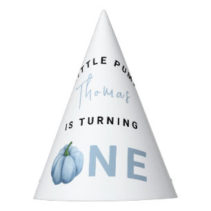 Blue Pumpkin 1st Birthday Party Hat