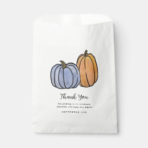 Blue Pumpkin Baby Boy Shower Favour  Bags
