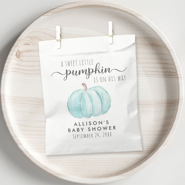 Blue Pumpkin Baby Boy Shower Thank You Favour Bags (Creator Uploaded)