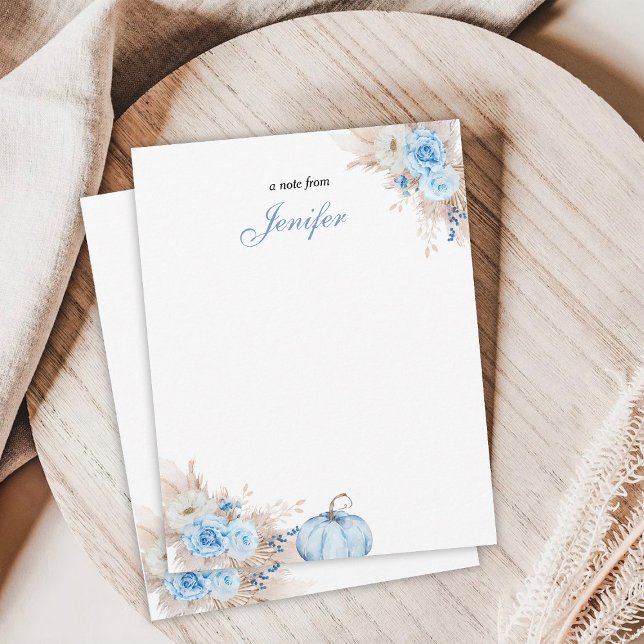 Blue Pumpkin baby Note Card (Creator Uploaded)