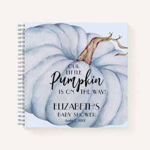 Blue Pumpkin Baby Shower Guest Book