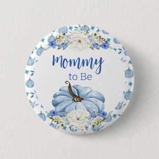 Blue Pumpkin Baby Shower Pin - Mummy to Be