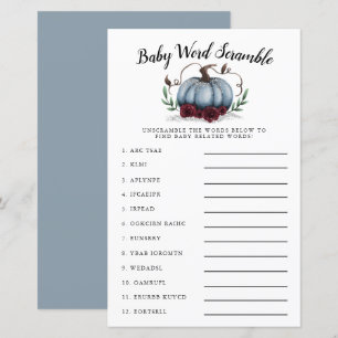 Blue Pumpkin Baby Word Scramble Game