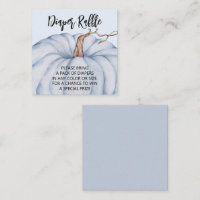 Blue Pumpkin Boy Baby Shower Diaper Raffle