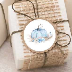Blue Pumpkin Classic Round Sticker