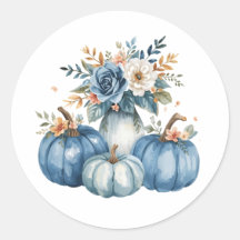 Blue Pumpkin Floral Arrangement
