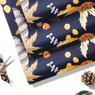 Blue Pumpkin Gift Wrap Autumn Gift Wrap