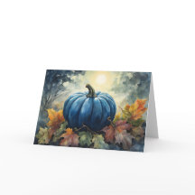 Blue Pumpkin - Greeting Card