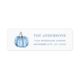 Blue Pumpkin Return Address  
