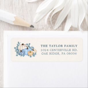 Blue Pumpkin Return Address Label