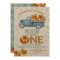 Blue Pumpkin Truck 1st Birthday Invitation