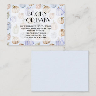 Blue Pumpkins Boy Baby Book Request Enclosure Card