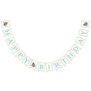Blue Puppy Dog Themed Birthday Party Bunting