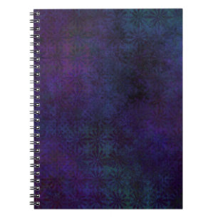 Blue & Purple Abstract, Grungy Digital Art Notebook