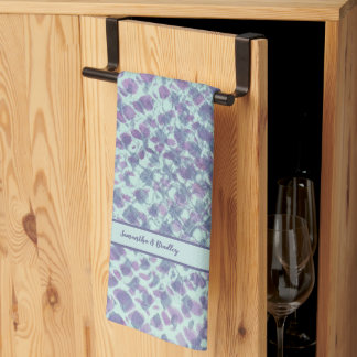 Blue Purple Abstract Modern Pattern Kitchen Towels