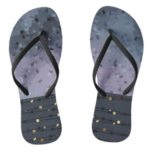 Blue-purple, abstraction flip flops