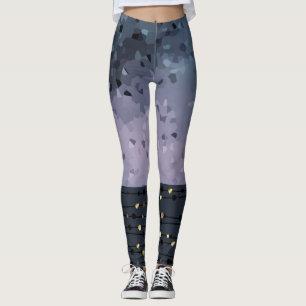Blue-purple, abstraction leggings