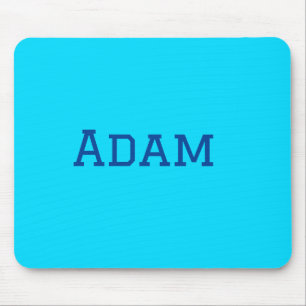 Blue purple add name text back to school message s mouse mat