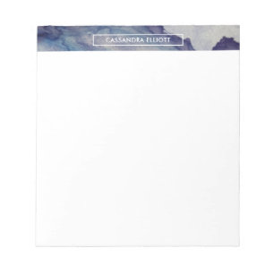 Blue & Purple Alcohol Ink Liquid Abstract Art Notepad