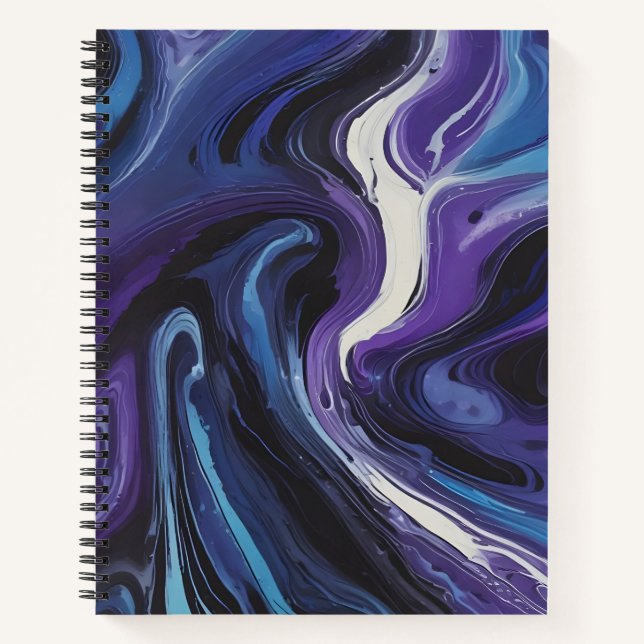 Blue, Purple, and Black Chaos Notebook (Front)