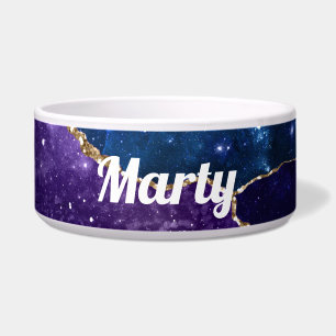 Blue Purple and Gold Agate