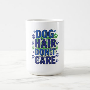 Blue, purple and green dog paw prints design coffee mug