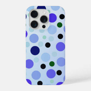 Blue Purple And Green Polka Dots, iPhone 15 Pro Case