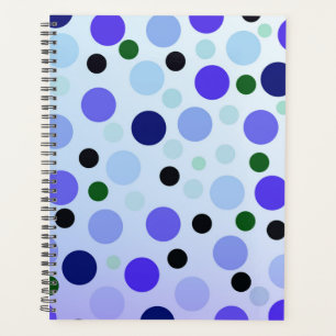 Blue Purple And Green Polka Dots, Planner