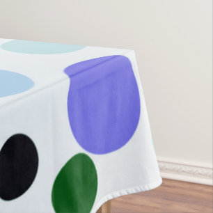 Blue Purple And Green Polka Dots, Tablecloth