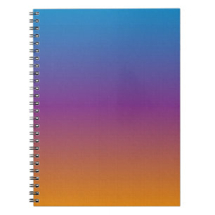 Blue, Purple and Orange Gradient Photo Notebook