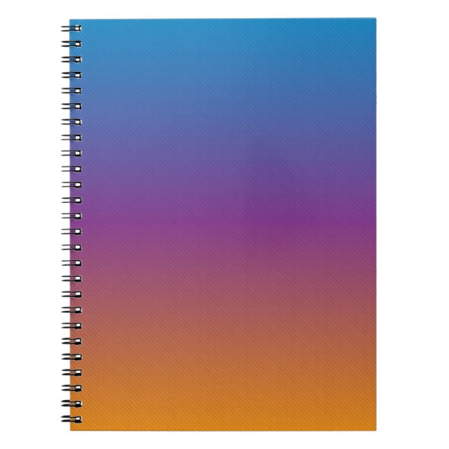 Blue, Purple and Orange Gradient Photo Notebook (Front)