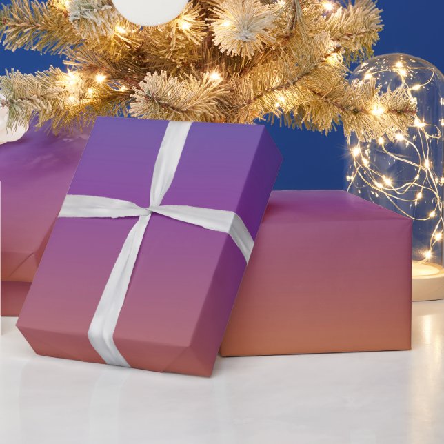 Blue, Purple and Orange Gradient Wrapping Paper (Holidays)