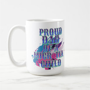 Blue Purple and Pink Microtia Coffee Mug