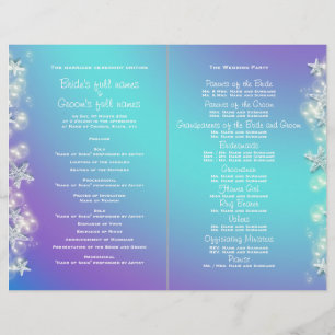 Blue purple beach starfish wedding