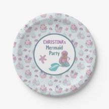 Blue Purple Black Mermaid Birthday Party Sea