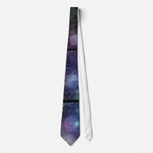 Blue, Purple, Blue Orbs Textured Look Tie