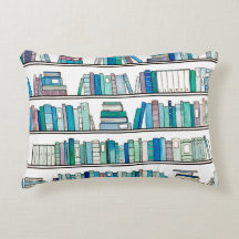 Blue & Purple Books Reversible Cushion