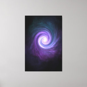 Blue Purple Bright Galaxy Stretched Canvas Print