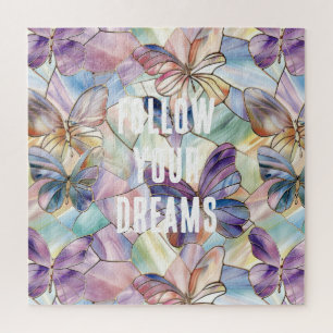 Blue Purple Butterflies Jigsaw Puzzle