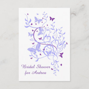 Blue Purple Butterfly Swirl Bridal Shower Invitation